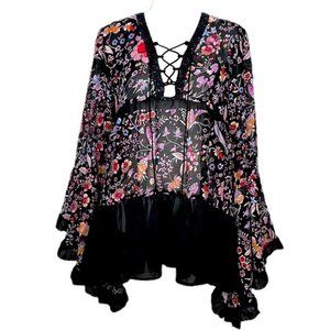 Boohoo Bell Sleeve Boho Top